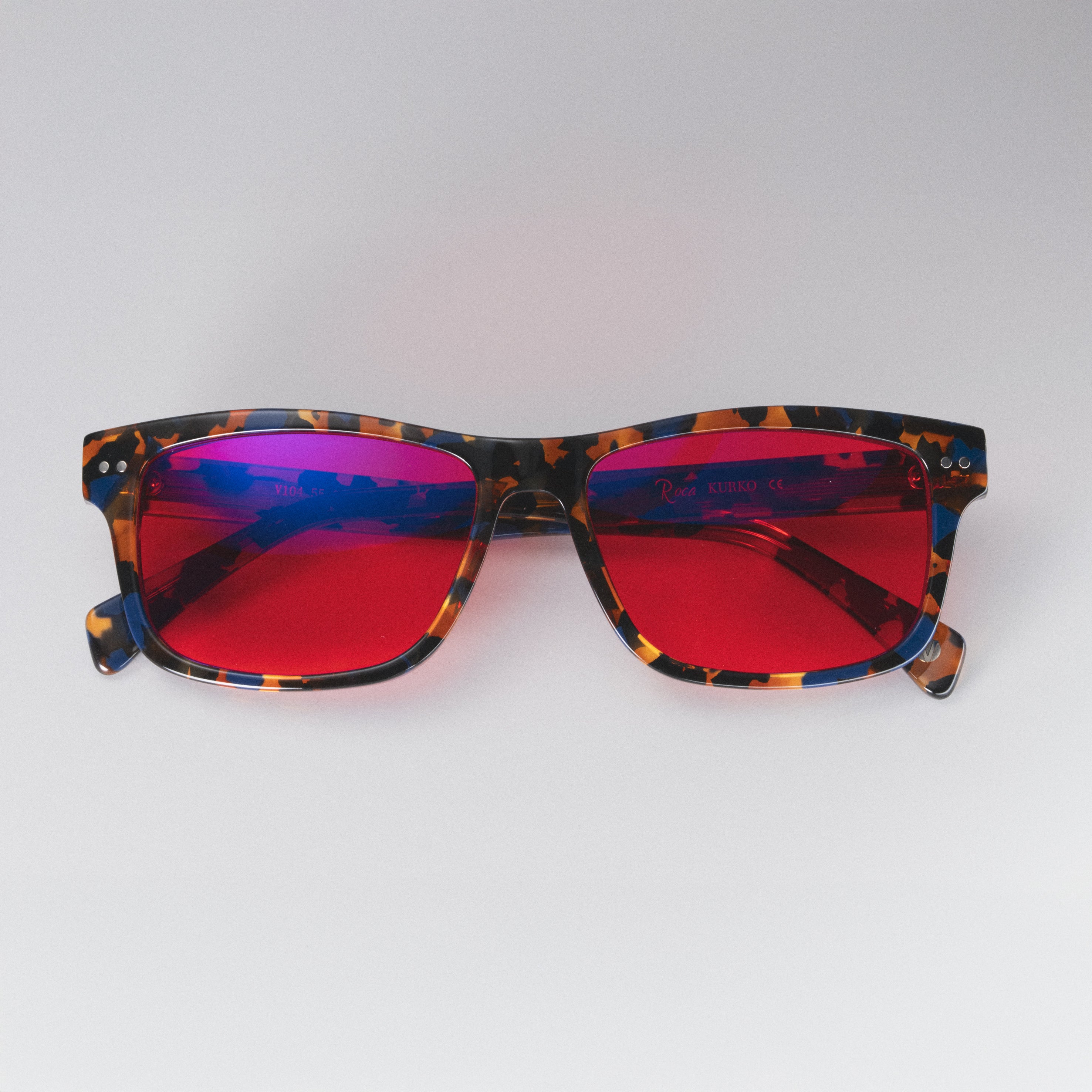 Roca V104 / Marrón habana / Lente roja